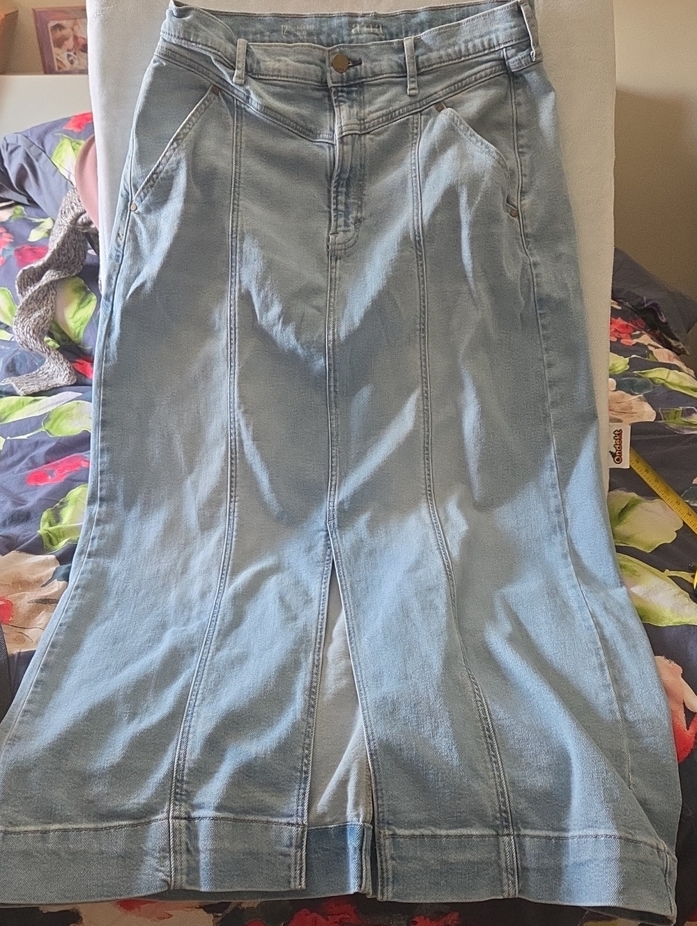 Light Blue Women's Denim Maxi Skirt
